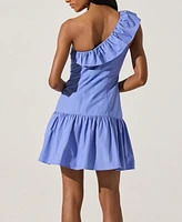 Astr the Label Women's Asymmetrical Ruffled Cotton Mini Dress