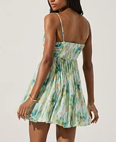 Astr the Label Women's Floral-Print Bubble Skirt Mini Dress