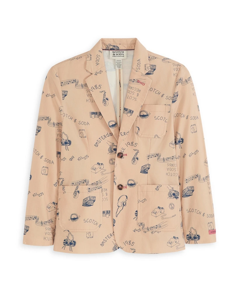 Scotch & Soda Big Boys Printed Blazer