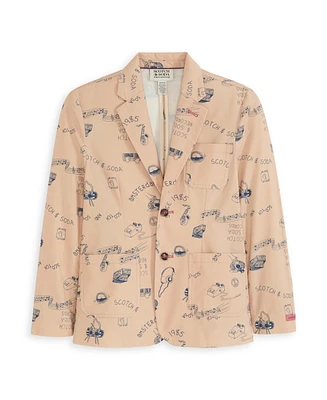 Scotch & Soda Big Boys Printed Blazer