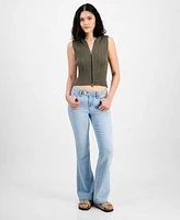 Ultra Flirt Juniors Sweater Vest Celebrity Pink Bootcut Jeans
