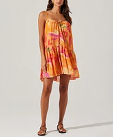 Astr the Label Women's Keala Tie-Front Swing Dress