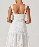 Astr the Label Women's Pellagia Lace-Trim Midi Dress