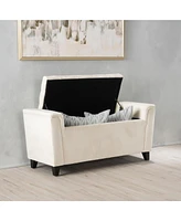 Versatile Storage Bench Stylish Ottoman with Hidden Storage and Comfy Seat