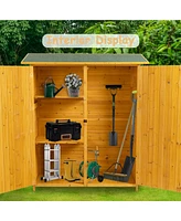 Durable 56" x 19.5" Garden Shed with Waterproof Roof and Lockable Door