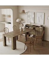 Modern Extendable Dining Table with Storage