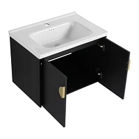 28 Inch Soft Close Doors Bathroom Vanity With Sink, For Small Bathroom
