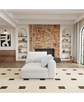 Cloud Modular Sectional Sofa 160" Down Filled Comfort L Shaped Sofa Couch for Living Room,4 Seater and 1 ottoman
