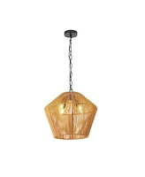 Boho Hemp Rope Pendant Light for Kitchen or Home