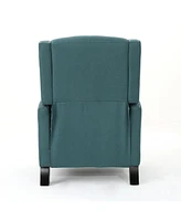 Classic Teal Fabric Push Back Chair