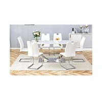White Pu Dining Chair Set (6-Pack)