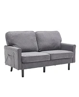 Mid Century Modern Loveseat Sofa with Usb (Gray)