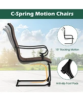 Set of 2 Patio Chairs with Quick-drying and Breathable Fabric for Backyard