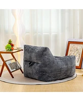 Comfy Bean Bag Chair, Armrests, Oversized Lazy Floor Sofa