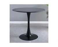 Modern Round Dining Table, 31.5", Kitchen, Living Room
