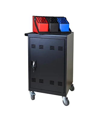 Tablet Laptop Charging Basket (Black) with Cable Management