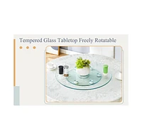 Double-Layer Rotating Glass Display (24" upper, 15" lower)