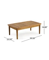 Willowbrook Acacia Wood Loveseat & Coffee Table Set