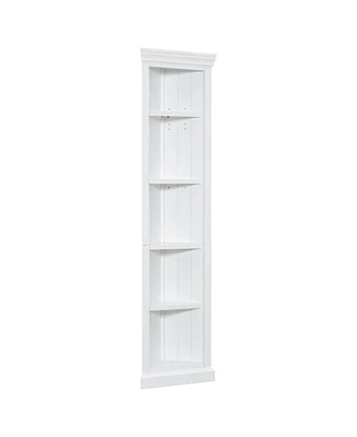 83.4" Tall Modern Corner Shelf,5 Tier Corner Bookcase with Led Light, Storage Standing Shelf Unit, Open Corner Plant Display Stand for Small Spac