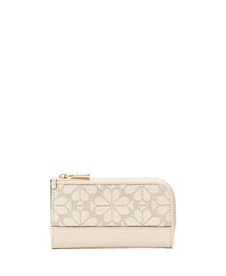 Kate Spade New York Devin Spade Flower Jacquard Small Bifold Wallet