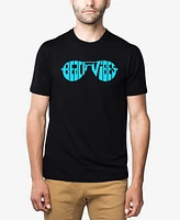 La Pop Art Men's Beach Vibes Premium Blend Word T-Shirt