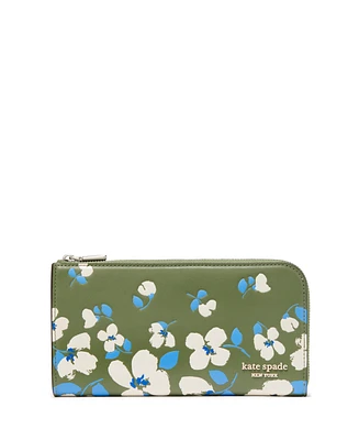 Kate Spade New York Devin Painterly Bouquet Zip Around Continental Wallet