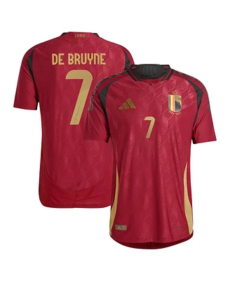 Adidas Men's Kevin De Bruyne Burgundy Belgium National Team 2024 Home Authentic Player Jersey