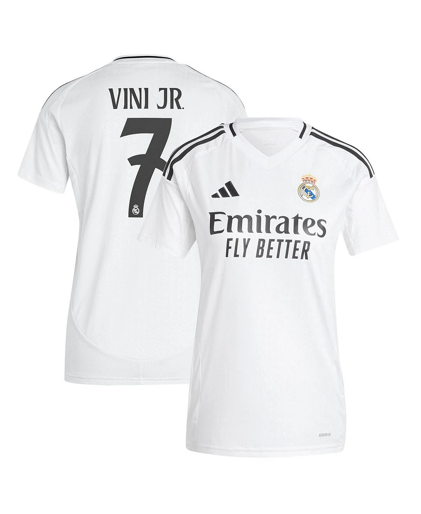 Adidas Women's Vini Jr. White Real Madrid 2024/25 Home Replica Player Jersey