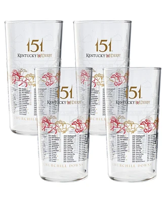 West Coast Novelty 151st Kentucky Derby Mint Julep Glasses, Set of 4