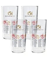 West Coast Novelty 151st Kentucky Derby Mint Julep Glasses, Set of 4