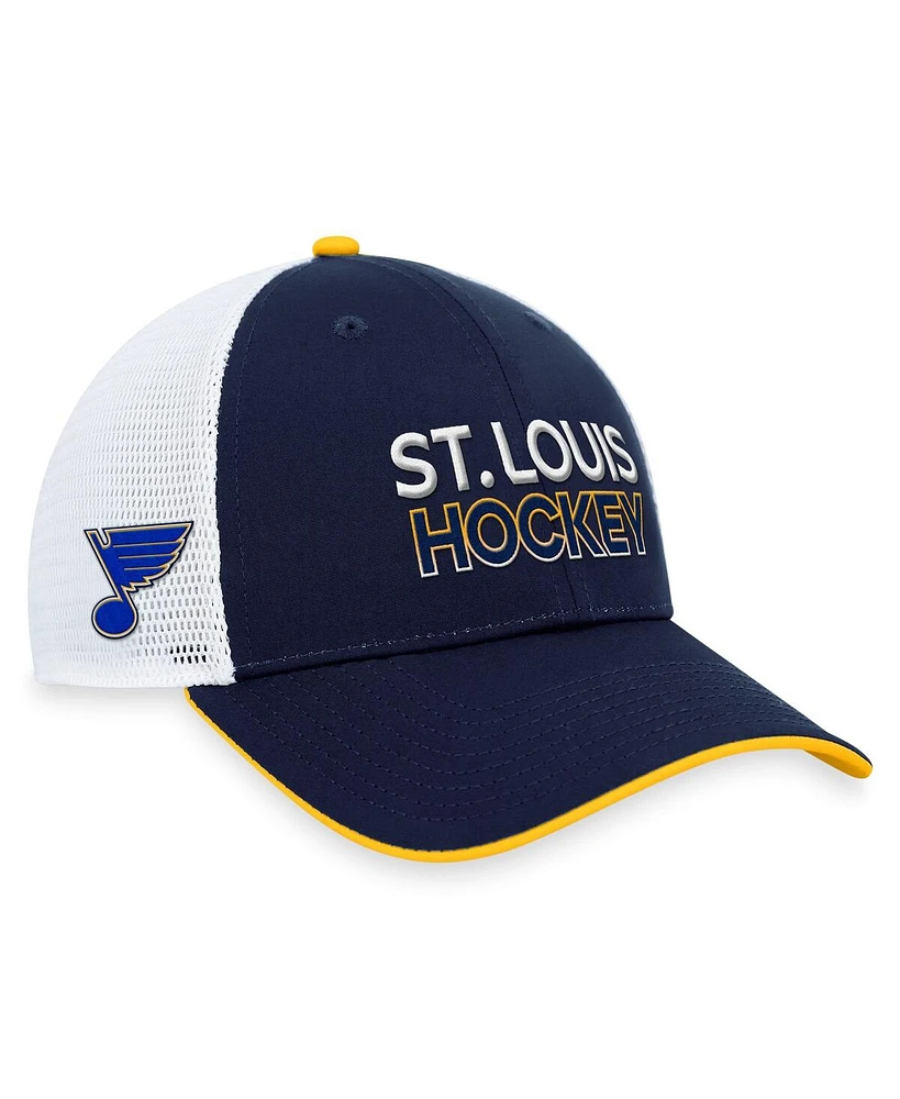 Fanatics Men's Navy St. Louis Blues Authentic Pro Rink Trucker Adjustable Hat