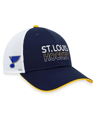 Fanatics Men's Navy St. Louis Blues Authentic Pro Rink Trucker Adjustable Hat