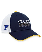 Fanatics Men's Navy St. Louis Blues Authentic Pro Rink Trucker Adjustable Hat