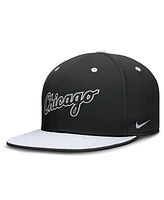 Nike Men's Black/White Chicago White Sox True Primetime Two-Tone Performance Fitted Hat