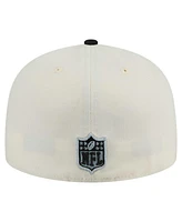 New Era Men's White/Black Las Vegas Raiders Main 59FIFTY Fitted Hat
