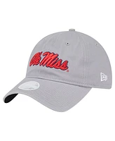 New Era Women's Gray Ole Miss Rebels Logo 9TWENTY Adjustable Hat