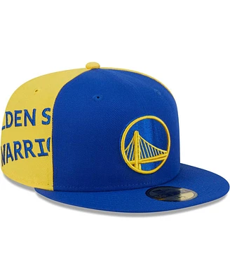 New Era Men's Royal/Gold Golden State Warriors Gameday Wordmark 59FIFTY Fitted Hat