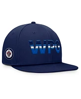 Fanatics Men's Navy Winnipeg Jets Authentic Pro Rink Snapback Hat