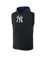 Fanatics Men's Black New York Yankees Fire Speed Sleeveless Pullover Hoodie