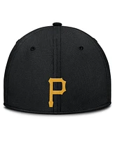 Nike Men's Gray/Black Pittsburgh Pirates Rise Swoosh Performance Flex Hat