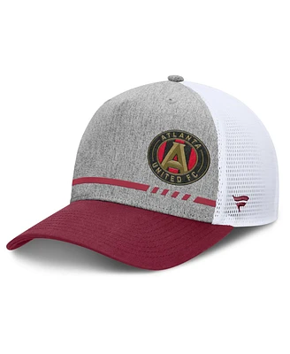 Fanatics Men's Heather Gray Atlanta United Fc Low Block Trucker Adjustable Hat