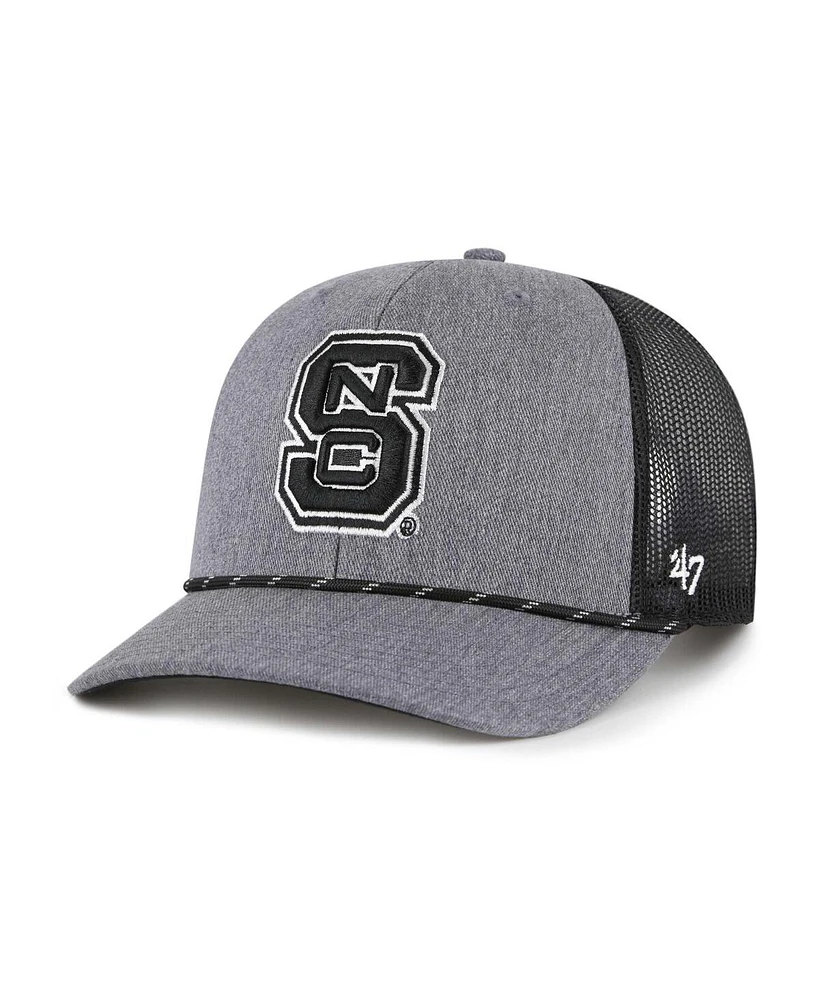 '47 Brand Men's Gray Nc State Wolfpack Carbon Rope Adjustable Hat