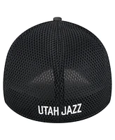 New Era Men's Black Utah Jazz Subtle Camo 39THIRTY Flex Hat