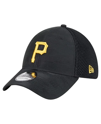 New Era Men's Black Pittsburgh Pirates Subtle Camo 39THIRTY Flex Hat
