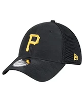 New Era Men's Black Pittsburgh Pirates Subtle Camo 39THIRTY Flex Hat