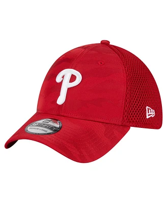 New Era Men's Red Philadelphia Phillies Subtle Camo 39THIRTY Flex Hat