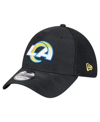 New Era Men's Black Los Angeles Rams Active Camo 39THIRTY Flex Hat