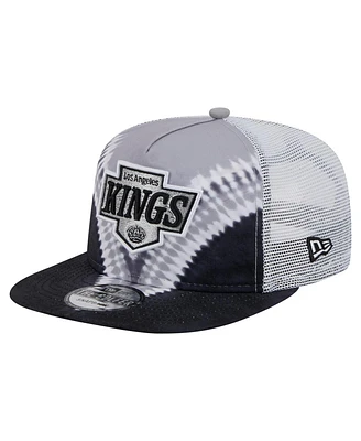 New Era Men's Black/Silver Los Angeles Kings Throwback V-Dye Adjustable Golfer Hat