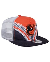 New Era Men's Baltimore Orioles Tie-Dye Golfer Trucker Adjustable Hat