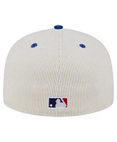 New Era Men's Cream/Royal Toronto Blue Jays Two-Tone Corduroy 59FIFTY Fitted Hat